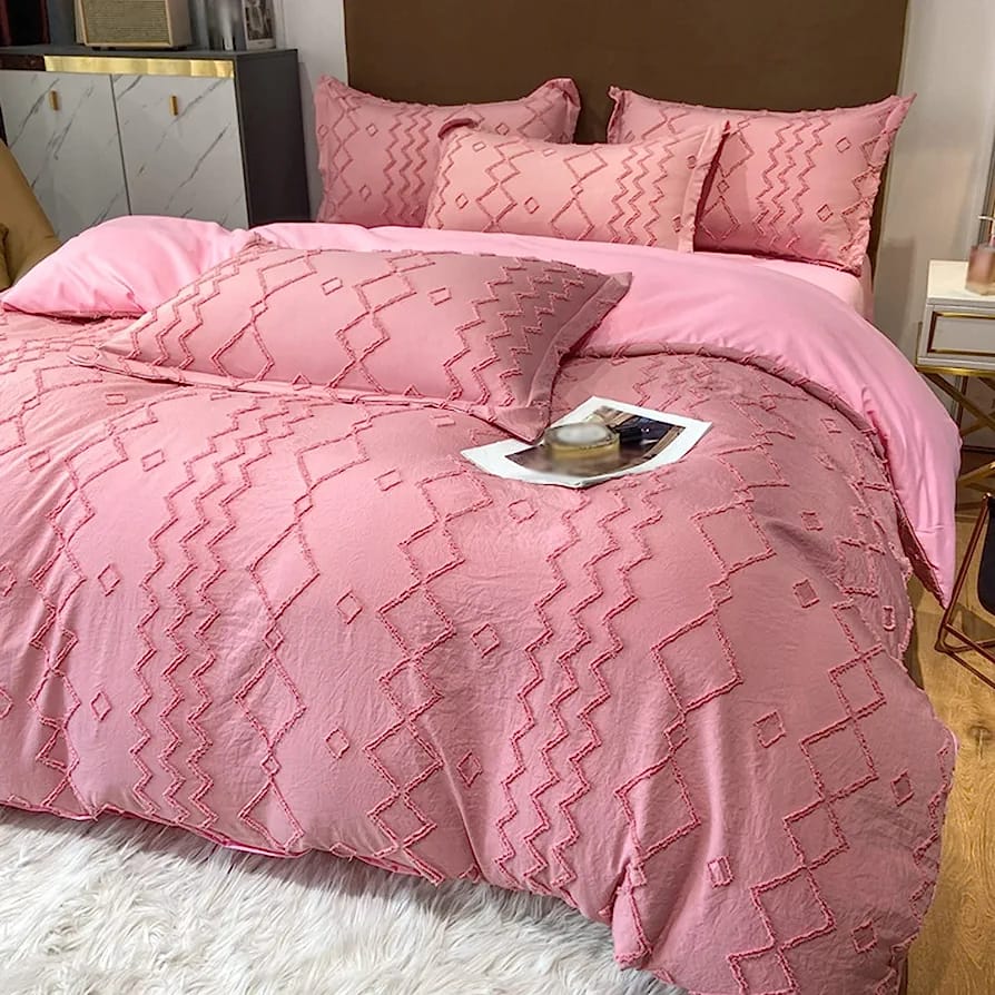 3Pc Housse de couette tuftée Wave Set