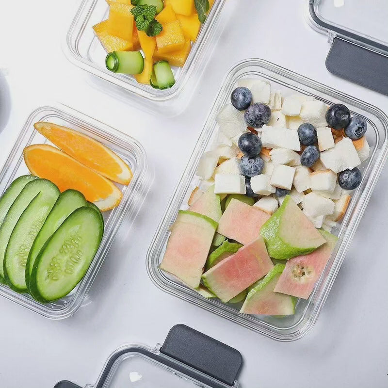 Ensemble de 2 pièces de contenants de stockage alimentaires en acrylique transparent