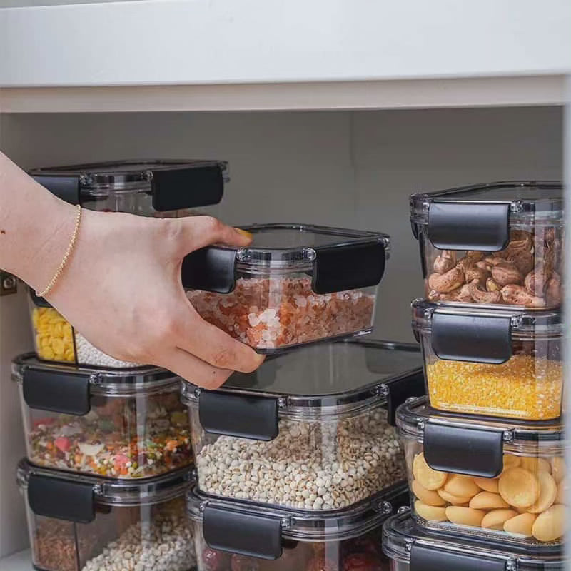 Ensemble de 2 pièces de contenants de stockage alimentaires en acrylique transparent