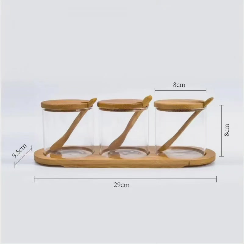 Set d'épices 3 en 1 avec plateau
