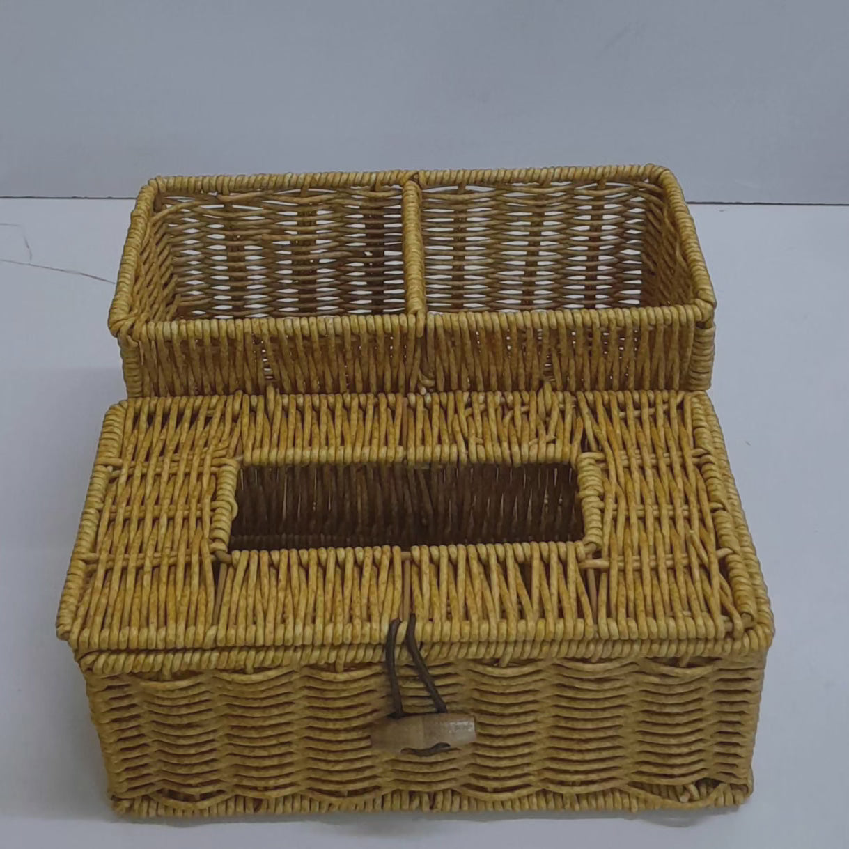 Organisateur de rangement à 3 compartiments avec support à serviettes