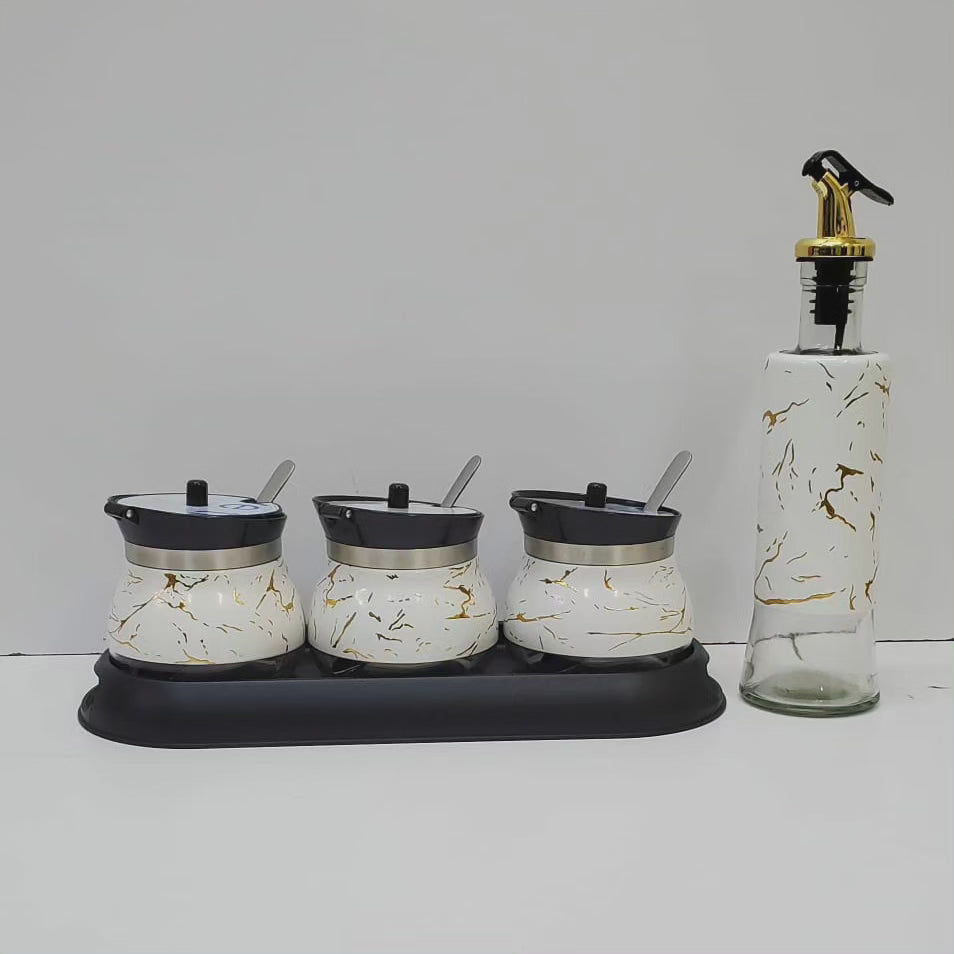 3pc Condiments + Bocal à huile 320ml