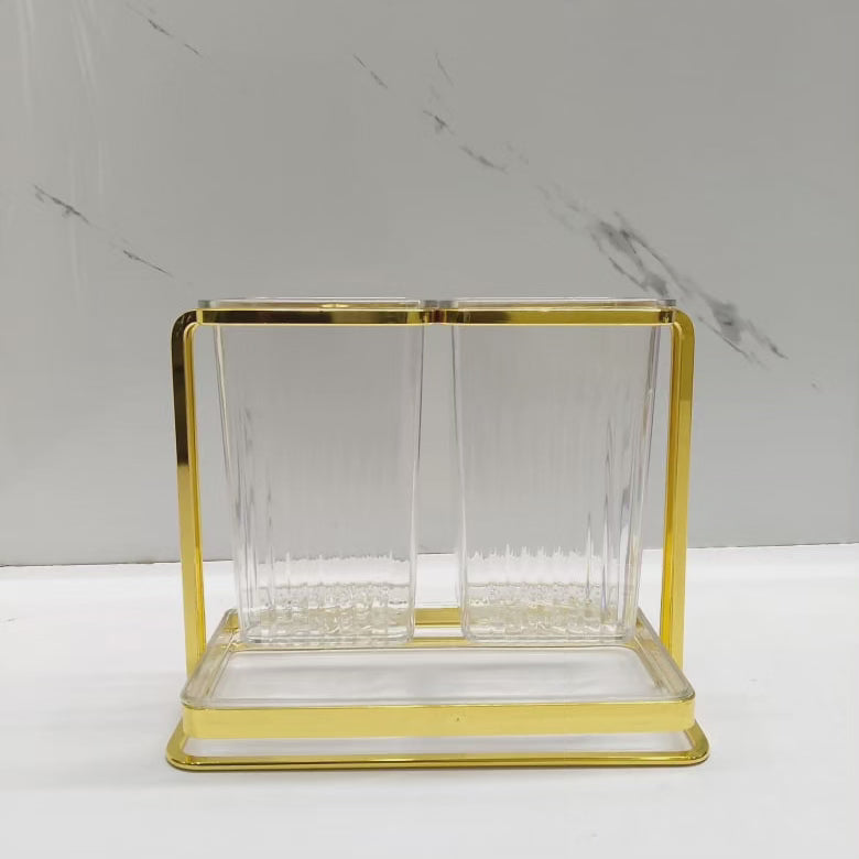 Organisateur de couverts en acrylique à 2 emplacements