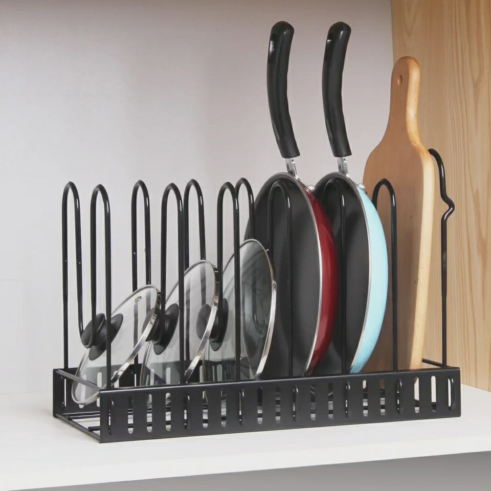 Râtelier à casseroles/couvercles de cuisine à 5 niveaux