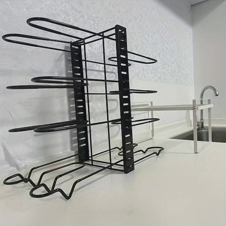 Râtelier à casseroles/couvercles de cuisine à 5 niveaux