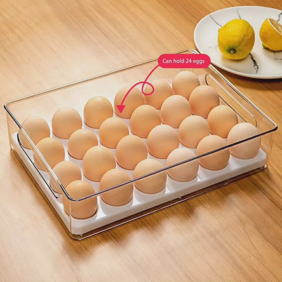 Boîte à œufs transparente avec couvercle