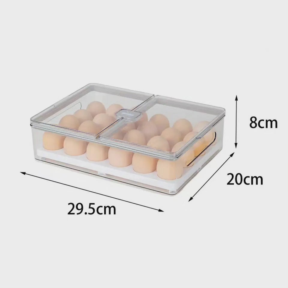 Boîte à œufs transparente avec couvercle
