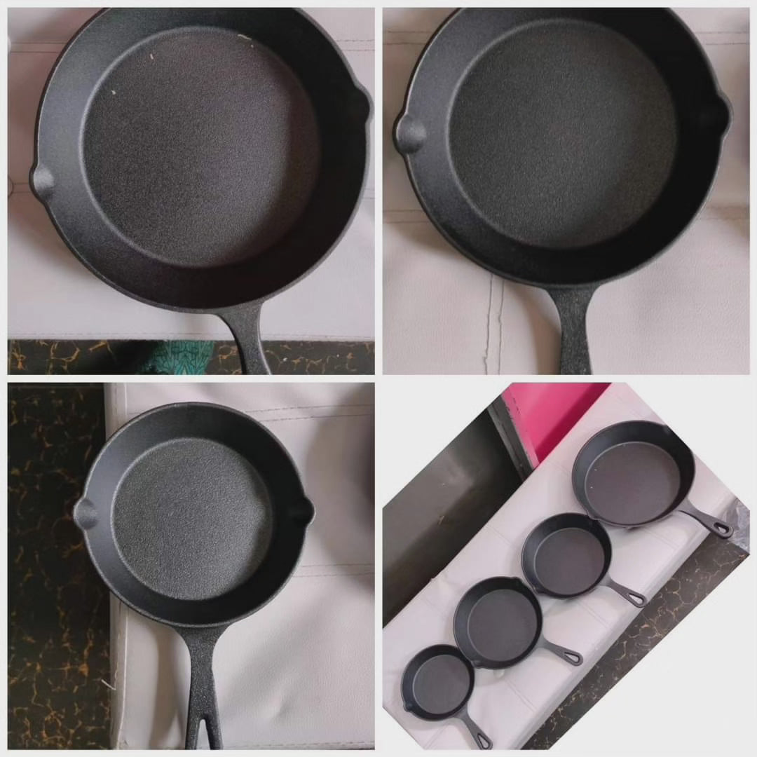 4 pièces de poêle en fonte