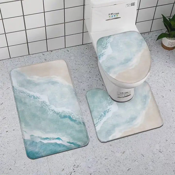Tapis de bain en mousse à mémoire 3 en 1