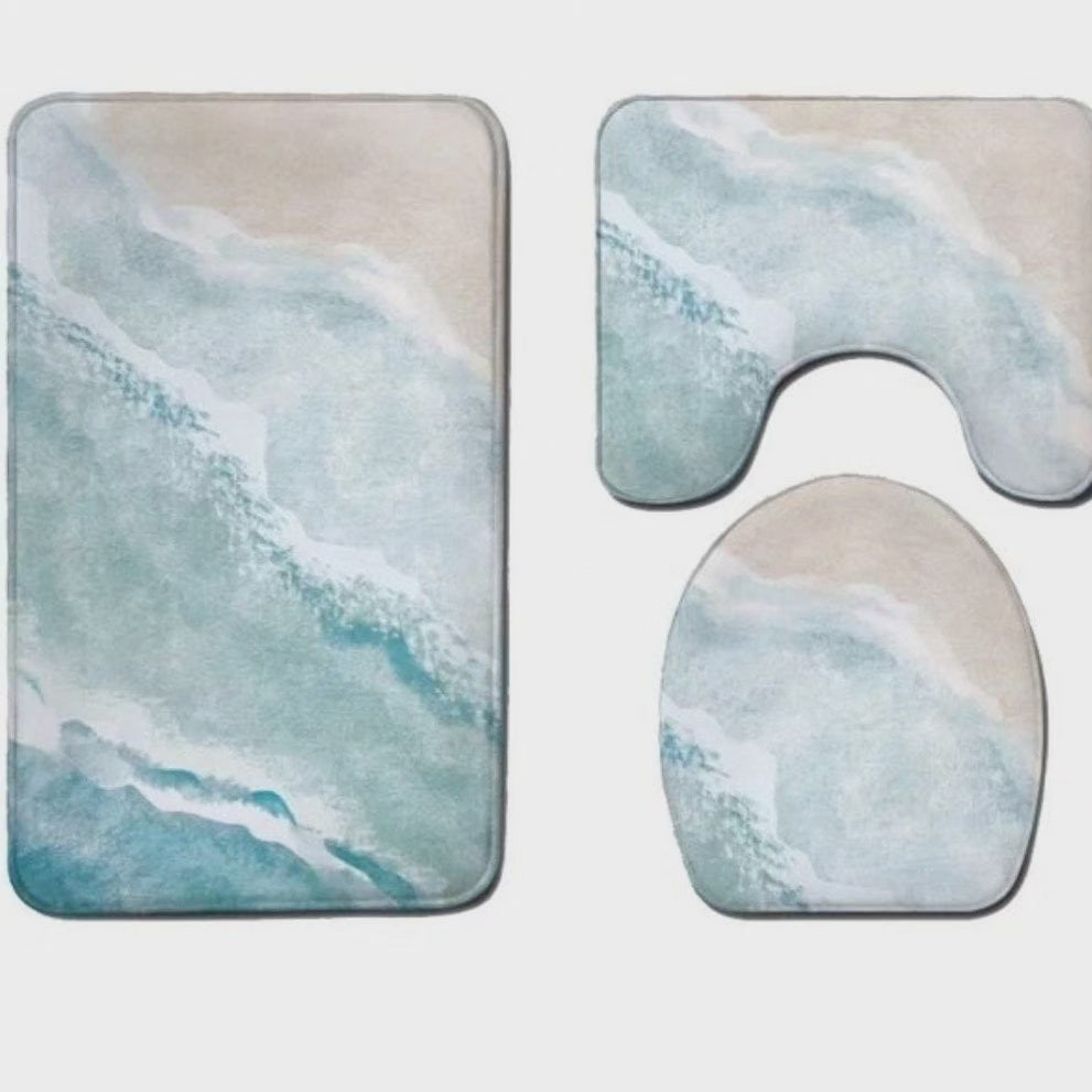 Tapis de bain en mousse à mémoire 3 en 1
