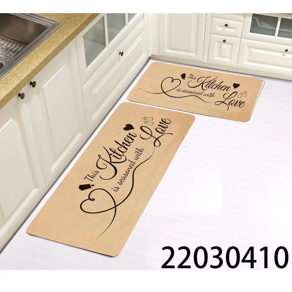 2 en 1 Tapis en caoutchouc de cuisine antidérapants