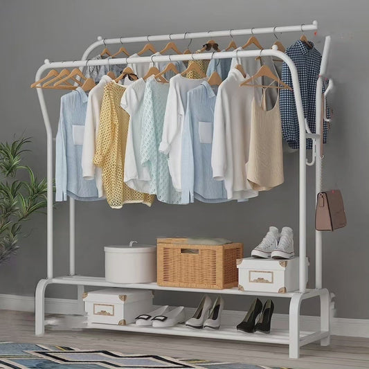 Support de vêtements à double pôle