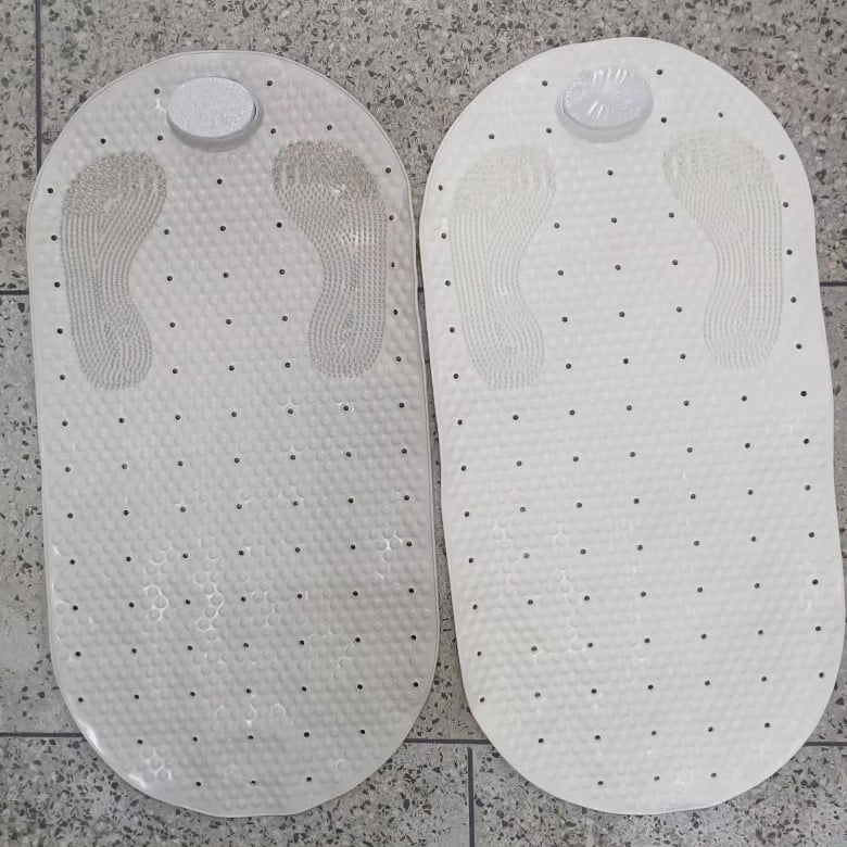 Tapis de bain antidérapant avec éponge en pierre ponce