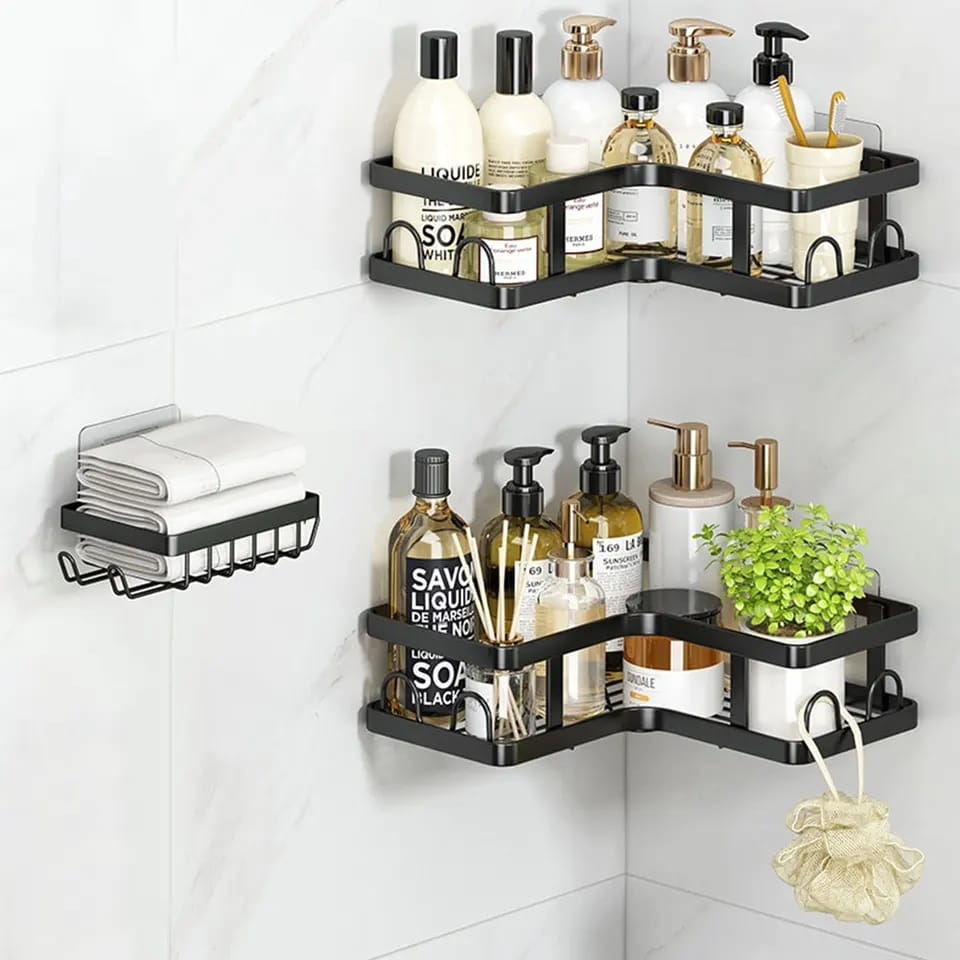 Set de 3 pièces Étagère de Douche
