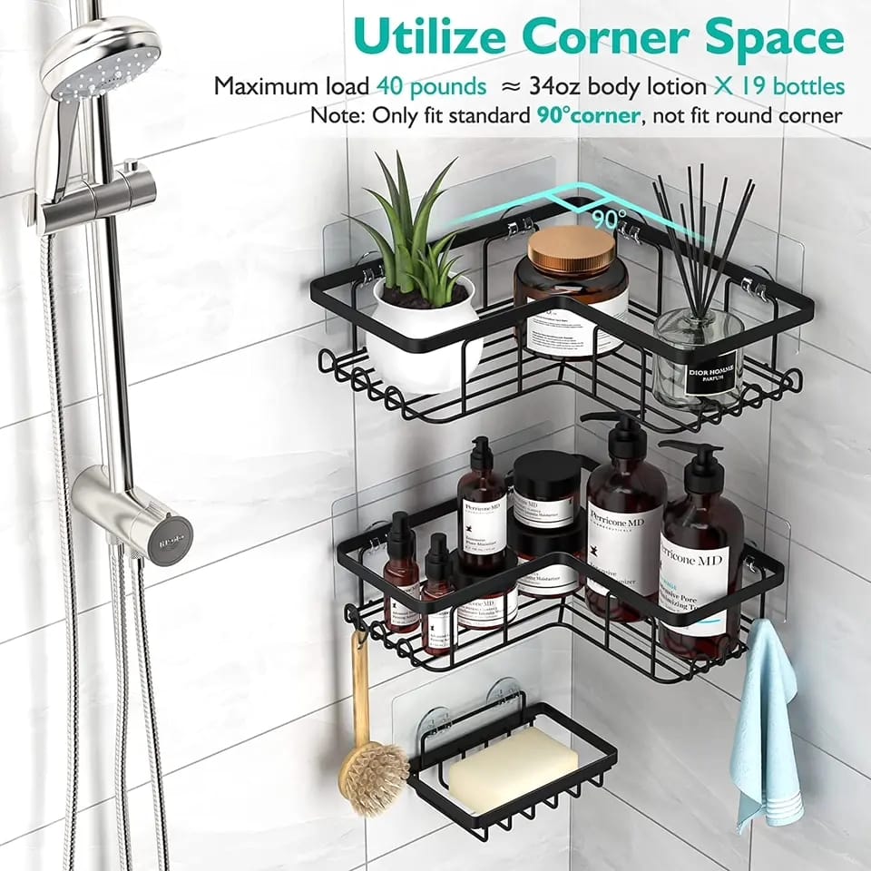 Set de 3 pièces Étagère de Douche