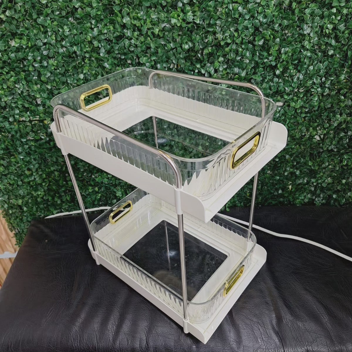 Étagère de rangement multipurpose à 2 niveaux