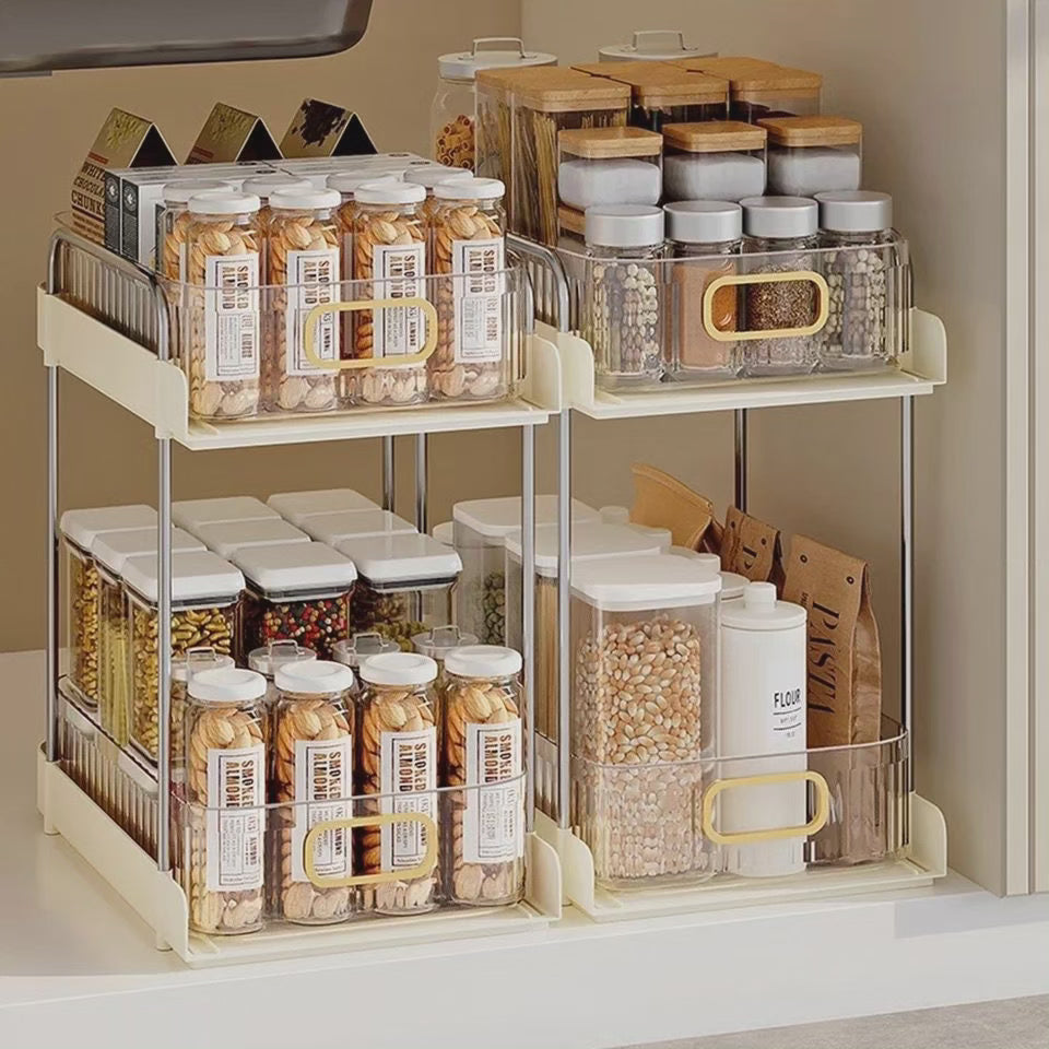 Étagère de rangement multipurpose à 2 niveaux