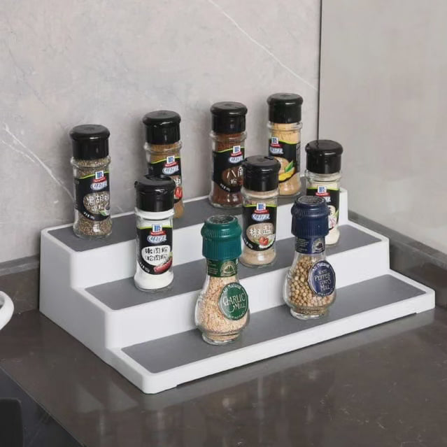 Étagère à épices multipurpose 3 niveaux antidérapante