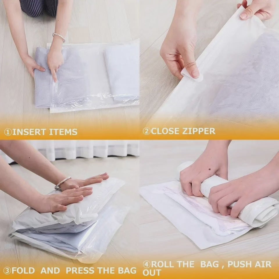10pc Sacs de compression pour vêtements de voyage