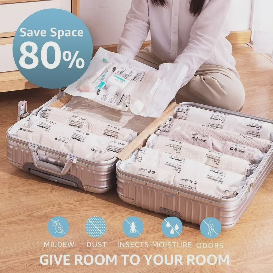 10pc Sacs de compression pour vêtements de voyage