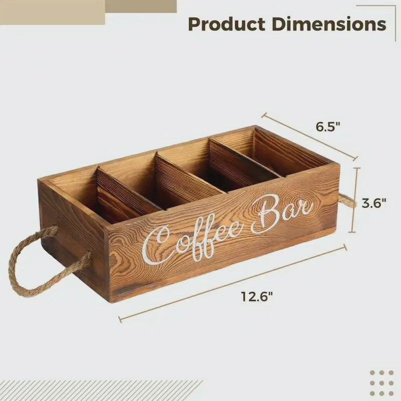 Organisateur en bois pour café/thé
