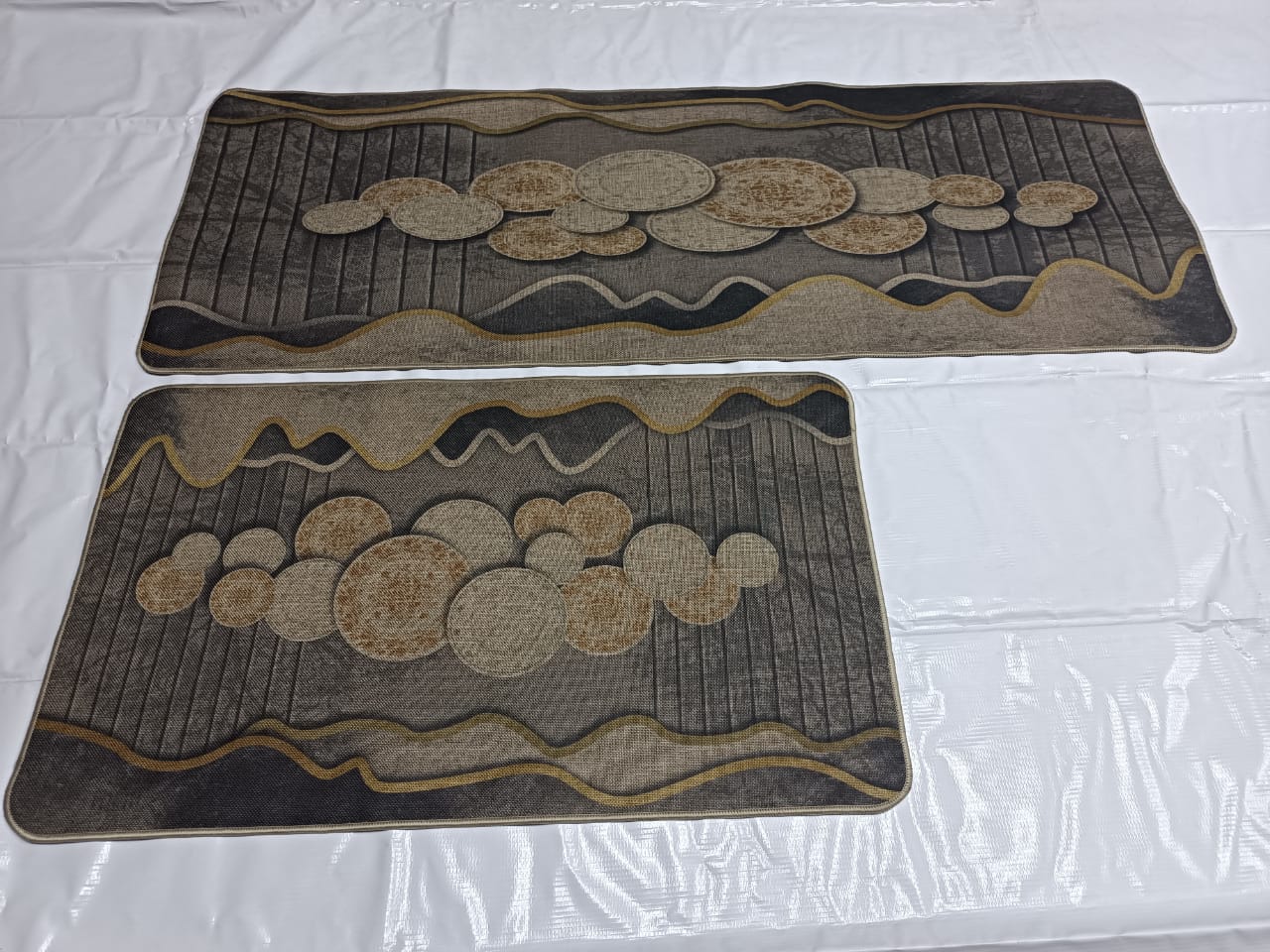 2 en 1 Tapis en caoutchouc de cuisine antidérapants
