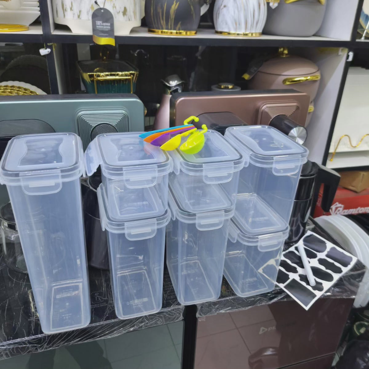 7pcs Récipients de stockage alimentaire/Pantry