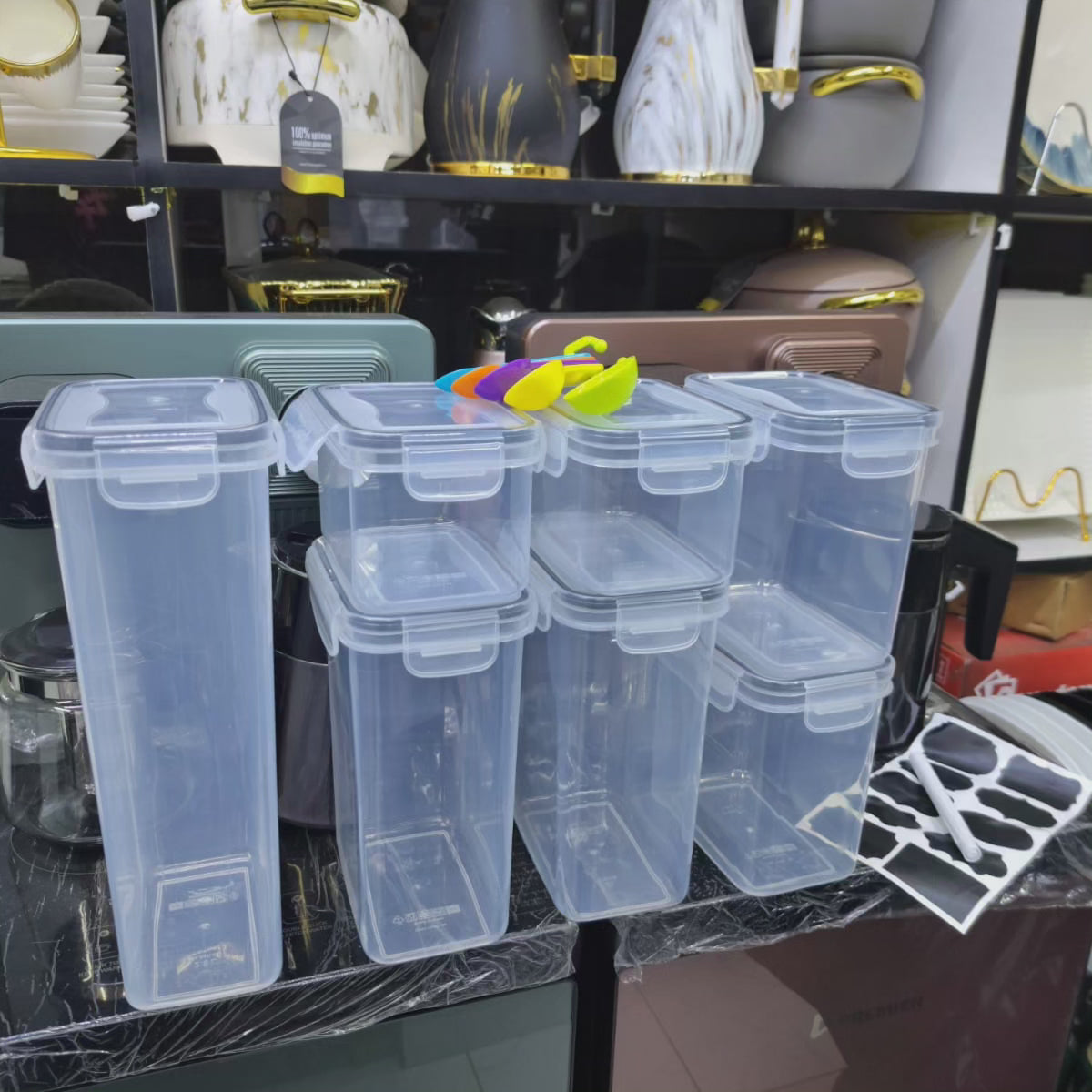 7pcs Récipients de stockage alimentaire/Pantry