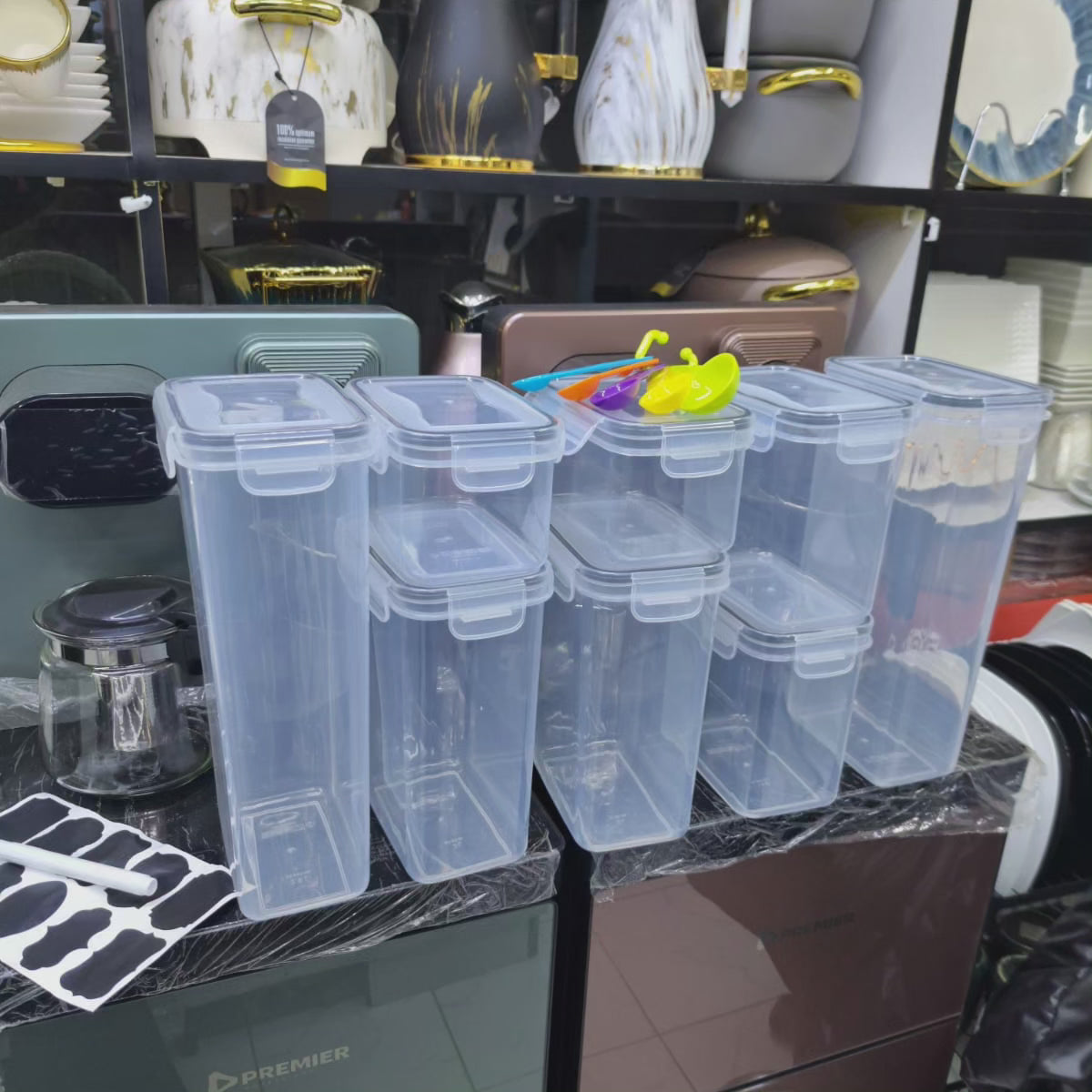 7pcs Récipients de stockage alimentaire/Pantry