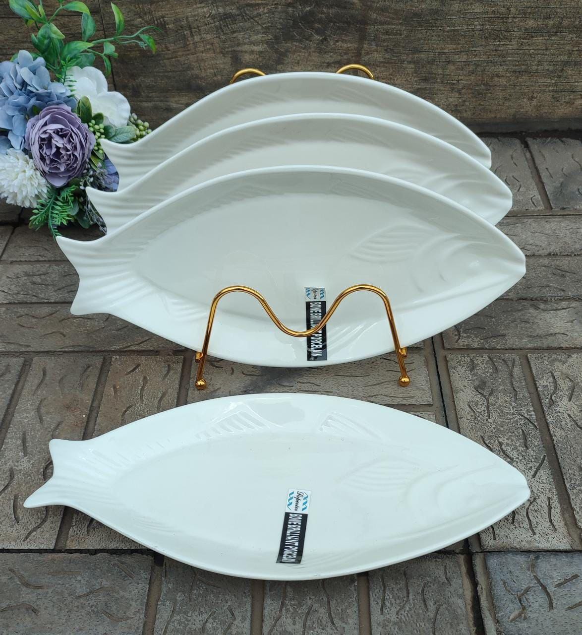 6pcs Assiettes à poisson