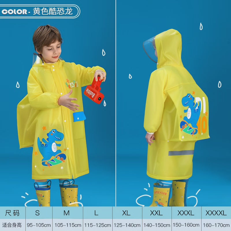UNISEXE - Imperméables à thème cartoon pour enfants avec ouverture pour sac à dos + sacs de transport*
