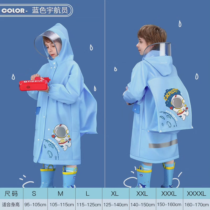 UNISEXE - Imperméables à thème cartoon pour enfants avec ouverture pour sac à dos + sacs de transport*