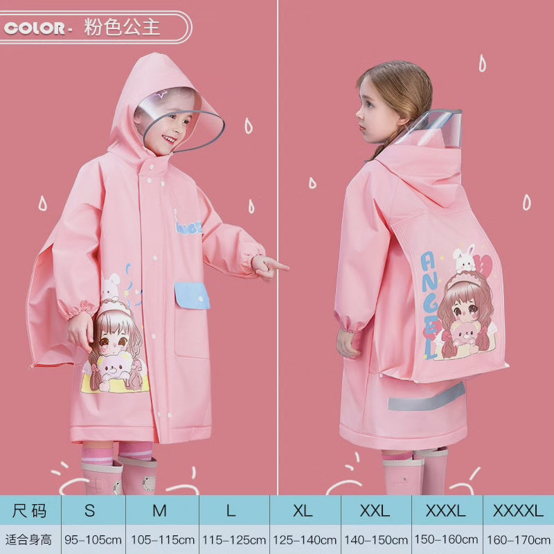 UNISEXE - Imperméables à thème cartoon pour enfants avec ouverture pour sac à dos + sacs de transport*