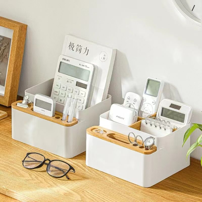 Organisateur de bureau multifonction avec séparateurs / rangement pour télécommande