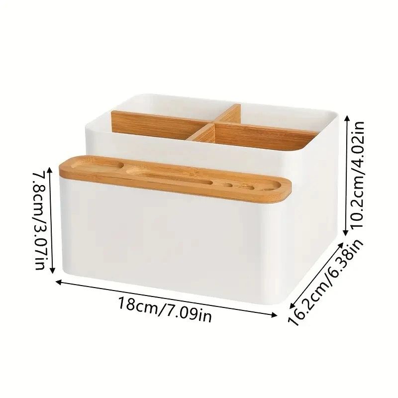 Organisateur de bureau multifonction avec séparateurs / rangement pour télécommande