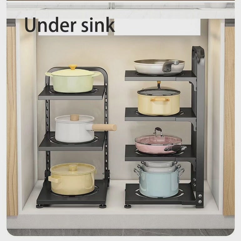 Étagère de rangement ajustable pour cuisine