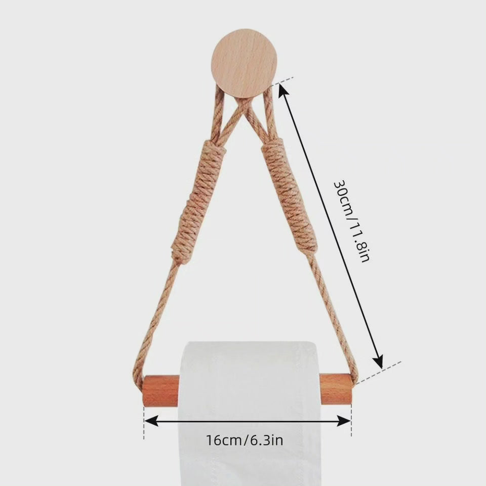 Corde avec porte-tissu en bambou