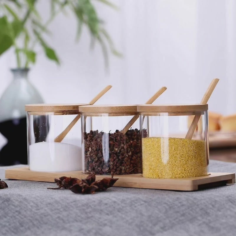 3 en 1 Pots à épices en verre