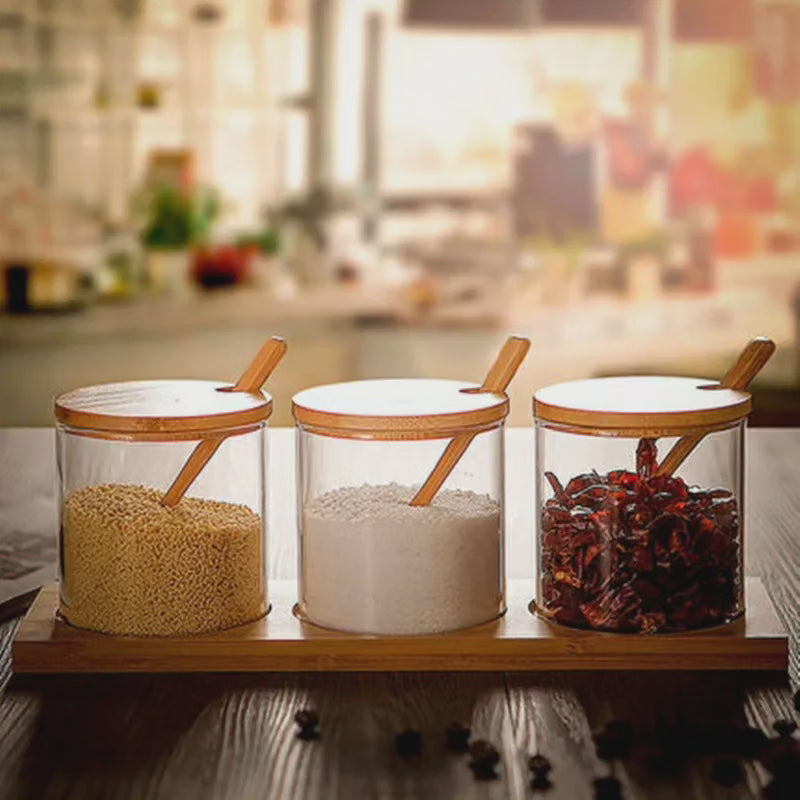 3 en 1 Pots à épices en verre