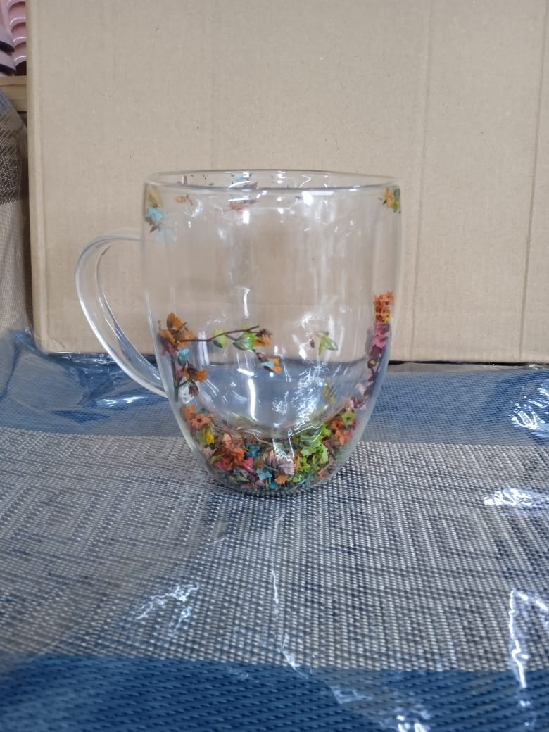 Tasses florales à double paroi