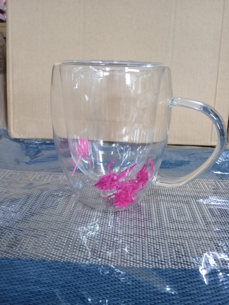 Tasses florales à double paroi