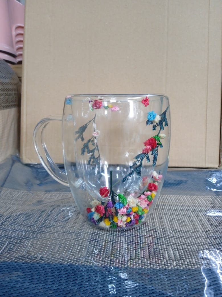 Tasses florales à double paroi
