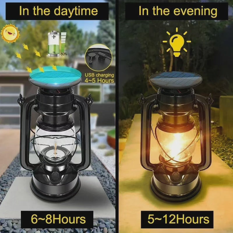 Lanterne solaire rechargeable étanche