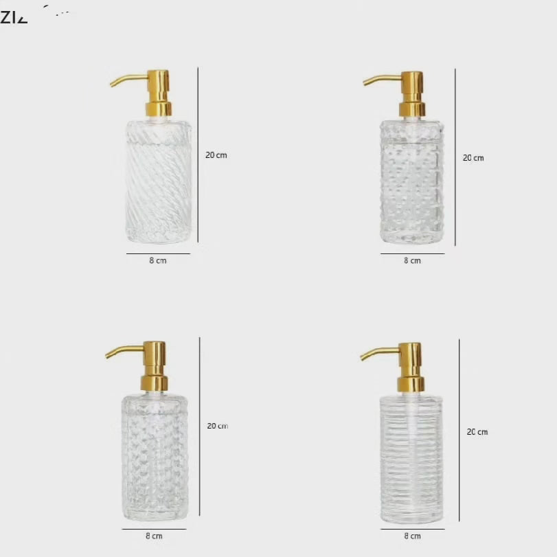 Distributeur de savon en verre