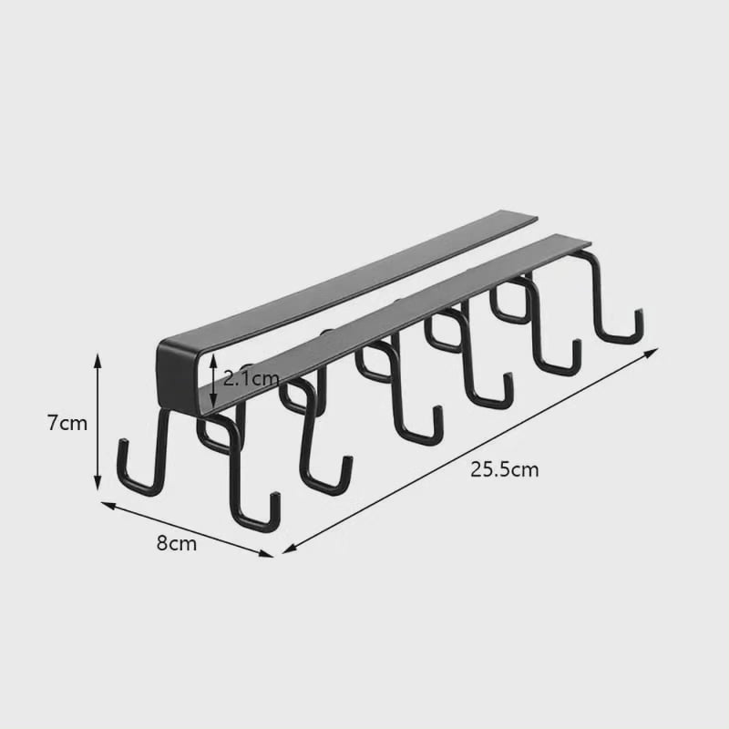 Au-dessus des crochets de tasse de cabinet
