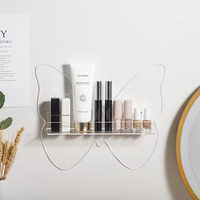 Étagère flottante en acrylique en forme de papillon BlackNov