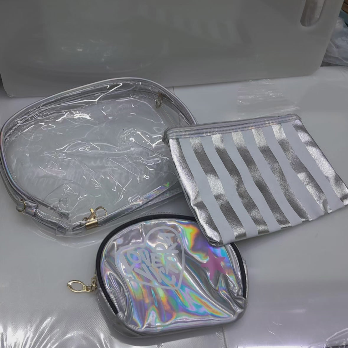 3 en 1 Sacs de lavage Pochette de maquillage