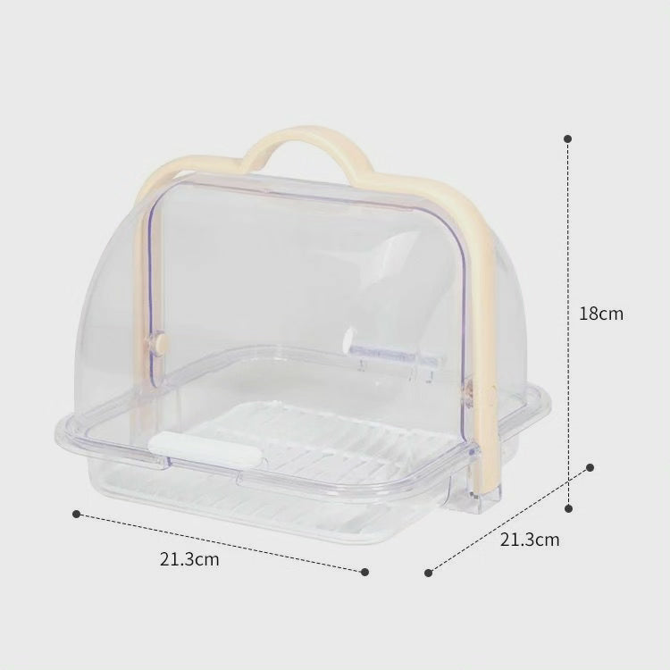 Boîte de rangement à pain en plastique portable avec couvercle à enrouler