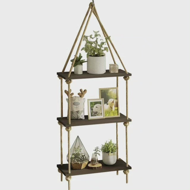 Étagère flottante en bois à 3 niveaux