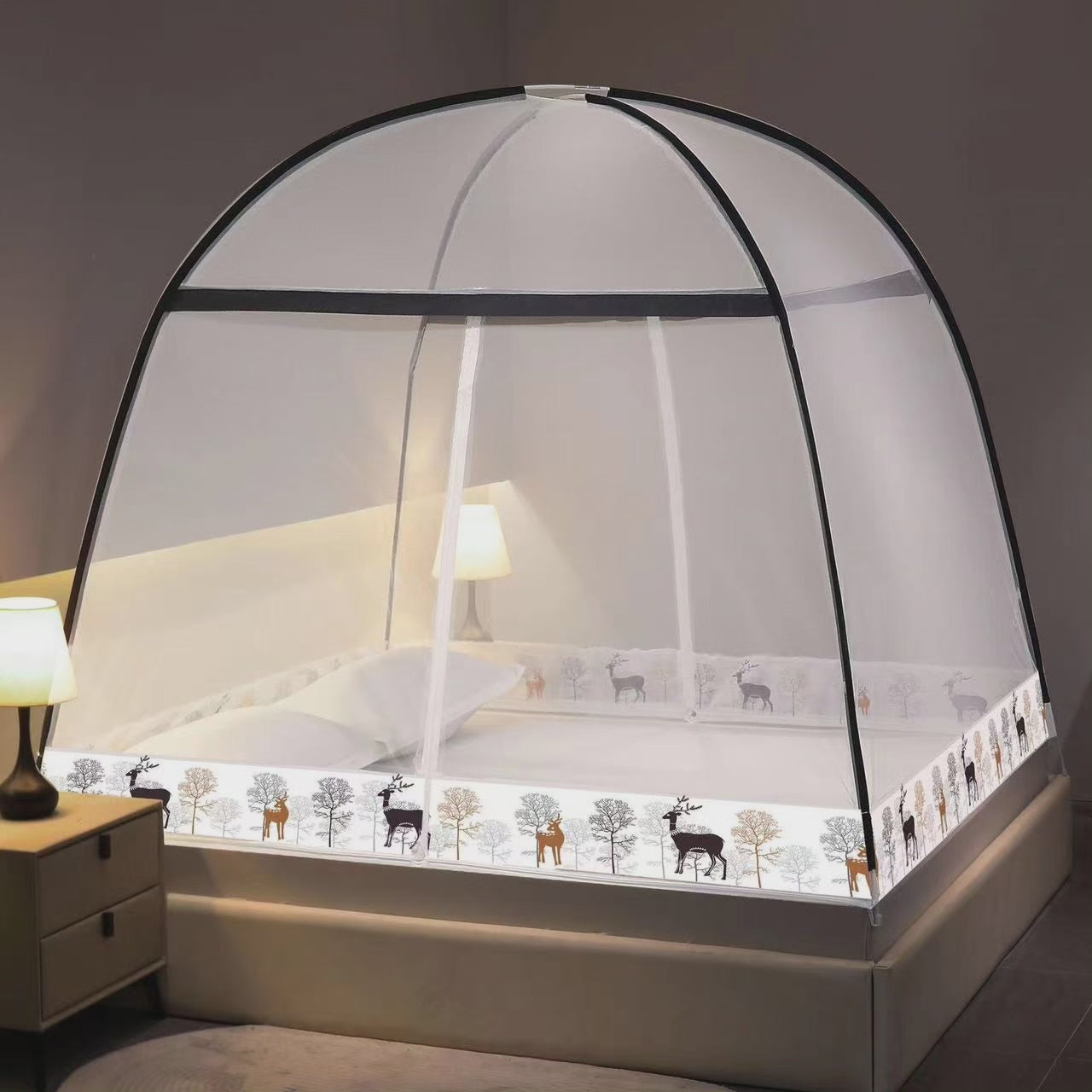 Tente pliable comme moustiquaire